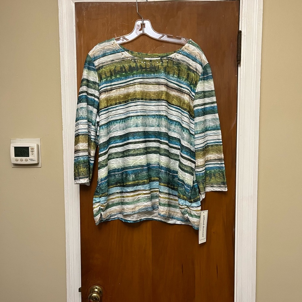 🆕Alfred Dunner New multi color stripe women’s  top XL
W3 - Picture 3 of 6